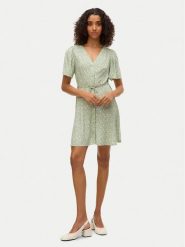 Vero Moda Sukienka letnia Alba 10292845 Zielony Regular Fit. Zielone sukienki damskie Vero Moda, bez wzorów, z wiskozy, bez ramiączek. Za 109.99 zł.