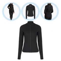 Bluza damska XTREXO Trexi Blouse. Czarne bluzy damskie XTREXO, bez wzorów, bez kaptura. Za 89.99 zł.