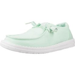 HEYDUDE Damskie Mokasyny Wendy Stretch Canvas. Zielone mokasyny damskie Hey dude, z materiału, bez obcasa. Za 149.00 zł.