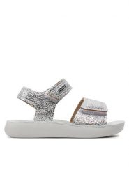 Geox Sandały B Sandal Lightfloppy B455TB 0003V C1007 Srebrny. Szare sandały dziewczęce Geox, ze skóry, bez obcasa, bez zapięcia. Za 149.99 zł.