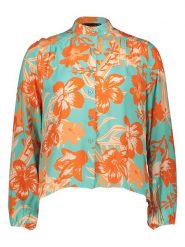 Miss goodlife Bluzka w kolorze pomarańczowo-turkusowym rozmiar: S. Pomarańczowe bluzki damskie miss goodlife, s, bez wzorów, z wiskozy, bez kołnierzyka, bez ramiączek. Za 112.83 zł.