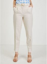 Orsay Spodnie w kolorze kremowym rozmiar: 34. Brązowe spodnie materiałowe damskie Orsay, bez wzorów, z materiału. Za 78.99 zł.