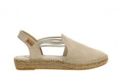 Sandały Toni Pons Nuria Pedra Stone 204012, Beżowy, Skóra naturalna - 37. Brązowe sandały damskie Toni Pons, bez wzorów, z bawełny, z okrągłym noskiem, bez obcasa, bez zapięcia. W wyprzedaży za 224.10 zł.