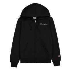 Bluza Damska Z Pełnym Zamkiem Błyskawicznym Z Markowym Rękawem. Czarne bluzy damskie Champion, bez wzorów, bez kaptura. Za 347.99 zł.