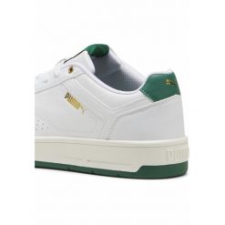 Sneakersy Court Classic PUMA White Vine Gold Green. Białe obuwie sportowe damskie Puma, bez zapięcia, trekkingowe. Za 309.00 zł.