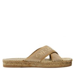 Espadryle Off-White. Brązowe espadryle damskie OFF-WHITE, bez wzorów, bez obcasa. Za 699.99 zł.
