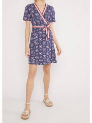 Blutsgeschwister Sukienka "Curclassic love" w kolorze niebiesko-różowym rozmiar: S. Niebieskie sukienki damskie Blutsgeschwister, bez wzorów, z bawełny, bez ramiączek. Za 139.54 zł.