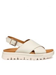 Geox Sandały D Xand 2.1S D45SZE 00085 C1002 Écru. Sandały damskie Geox, bez wzorów, ze skóry, bez obcasa, na płaskiej podeszwie, bez zapięcia. Za 459.99 zł.