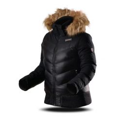 Kurtka Trimm JUSTA. Czarne kurtki sportowe damskie TRIMM, na zimę, bez wzorów, bez kaptura. W wyprzedaży za 301.00 zł.