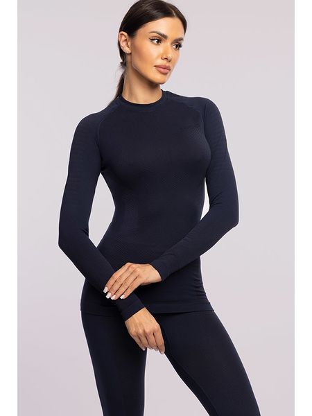 Spaio Koszulka termiczna "Play" w kolorze granatowym rozmiar: XL. Niebieskie koszulki damskie Spaio, xl, bez wzorów, z materiału, bez kołnierzyka, bez ramiączek. Za 208.99 zł.