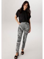 Aniston Spodnie w kolorze biało-czarnym rozmiar: 40. Białe spodnie materiałowe damskie Aniston, bez wzorów, z materiału. Za 130.99 zł.