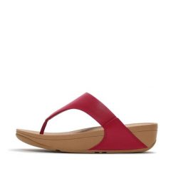 Klapki między palcami damskie FitFlop Lulu. Czerwone klapki damskie FIT FLOP, bez wzorów, bez obcasa, bez zapięcia. Za 489.50 zł.