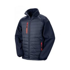 Kurtka puchowa z recyklingu Result Softshell Black Compass Softshell. Niebieskie kurtki damskie RESULT, m, bez wzorów, z materiału, bez kaptura. Za 225.40 zł.