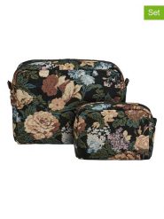 House Nordic Kosmetyczki (2 szt.) "Zoe" w kolorze kremowo-czarnym rozmiar: onesize. Brązowe kosmetyczki damskie House Nordic, bez wzorów, z materiału. Za 130.81 zł.