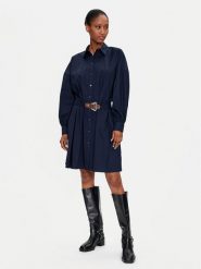 Lauren Ralph Lauren Sukienka koszulowa 250940280001 Granatowy Relaxed Fit. Niebieskie sukienki damskie Lauren Ralph Lauren, bez wzorów, z bawełny, bez ramiączek. Za 629.99 zł.