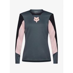 Bluza rowerowa damska Fox Defend LS Jersey Creation. Niebieskie bluzy damskie FOX, bez wzorów, z jersey, bez kaptura. Za 313.49 zł.