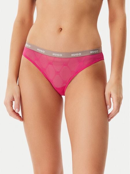 HUGO Figi klasyczne 50535248 Różowy. Czerwone figi Hugo, bez wzorów, z nylonu. Za 69.99 zł.