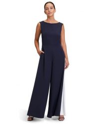 Vera Mont Kombinezon w kolorze granatowym rozmiar: 44. Niebieskie kombinezony damskie Vera Mont, bez wzorów, bez kołnierzyka, bez ramiączek. Za 242.13 zł.