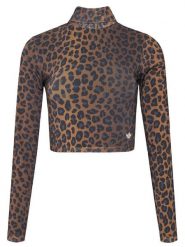 Adidas Bluzka Leopard JW2772 Brązowy Slim Fit. Brązowe bluzki damskie Adidas, xs, bez wzorów, z syntetyku, bez kołnierzyka, bez ramiączek. Za 179.99 zł.