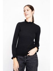 ASSUILI Sweter w kolorze czarnym rozmiar: 40. Czarne swetry klasyczne damskie Assuili, bez kołnierzyka. Za 124.11 zł.