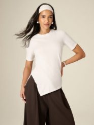 4F T-shirt regular gładki damski - biały XL. Białe t-shirty damskie 4F, xl, bez wzorów, z bawełny, bez kołnierzyka. Za 79.99 zł.