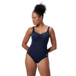 Damski kostium kąpielowy 1-częściowy Speedo AquaNite. Niebieskie stroje jednoczęściowe Speedo, bez wzorów. Za 308.50 zł.