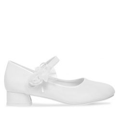 Baleriny Nelli Blu. Białe baleriny dziewczęce Nelli Blu, bez wzorów, bez obcasa, bez zapięcia. Za 99.99 zł.