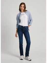 Pepe Jeans Dżinsy - Slim fit - w kolorze granatowym rozmiar: W27/L30. Niebieskie jeansy damskie Pepe Jeans. Za 175.67 zł.