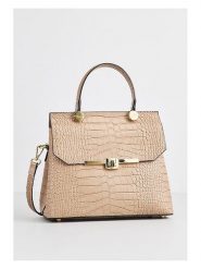 Christian Laurier Skórzana torebka "Emy" w kolorze beżowym - 27 x 19 x 12 cm rozmiar: onesize. Brązowe torebki klasyczne damskie Christian Laurier, z materiału, przez ramię, bez dodatków. Za 239.99 zł.