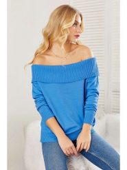 Milan Kiss Sweter w kolorze niebieskim rozmiar: S. Niebieskie swetry klasyczne damskie Milan Kiss, s, bez kołnierzyka. Za 104.99 zł.