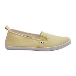 Tenisówki Trampki Slip-On Damskie Żółte Adrancia. Żółte trampki damskie bez wzorów, bez zapięcia. Za 92.80 zł.