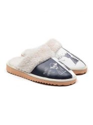 Goby Kapcie w kolorze biało-czarnym rozmiar: 41. Białe kapcie damskie Goby, z materiału. Za 130.99 zł.