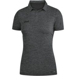 Damska koszulka polo Jako Premium Basic. Brązowe bluzki damskie JAKO, bez wzorów, sportowe, bez kołnierzyka, bez ramiączek. Za 189.00 zł.