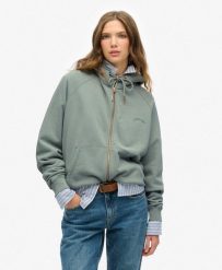 Kurtka dresowa z kapturem zapinana na zamek, damska, z rękawami raglanowymi Supe. Białe kurtki damskie Superdry, m, bez wzorów, z dresówki, z kapturem. Za 294.20 zł.