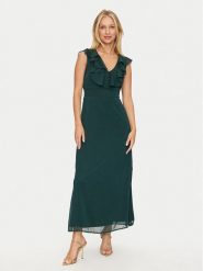 Vila Sukienka wieczorowa Falia 14097028 Zielony Regular Fit. Zielone sukienki damskie Vila, bez wzorów, z syntetyku, wizytowe, bez ramiączek. Za 119.99 zł.