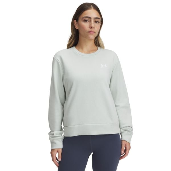 Bluza damska Under Armour Rival Terry. Białe bluzy damskie Under Armour, na zimę, bez wzorów, bez kaptura. Za 243.40 zł.
