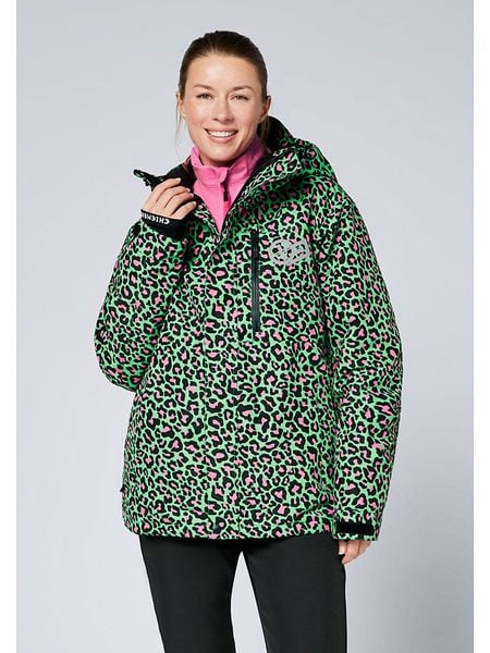Chiemsee Kurtka narciarska w kolorze czarno-zielono-różowym rozmiar: S. Zielone kurtki sportowe damskie Chiemsee, s, bez wzorów, bez kaptura. Za 521.99 zł.