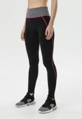 Czarno-Różowe Legginsy Let's Do This. Czarne legginsy damskie Born2be, l, bez wzorów, z dzianiny. Za 44.99 zł.