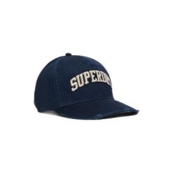 Damska czapka typu trucker Superdry Varsity Logo. Niebieskie czapki damskie Superdry, bez wzorów. Za 151.10 zł.