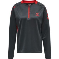 Bluza do piłki ręcznej damska 1/2 zip Hummel hml action. Brązowe bluzy damskie Hummel, na jesień, xl, bez wzorów, bez kaptura. Za 196.50 zł.