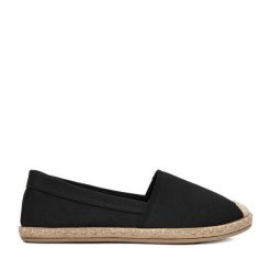 Espadryle JENNY. Czarne espadryle damskie Jenny, bez wzorów, bez obcasa. Za 69.99 zł.