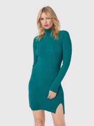 Kontatto Sukienka dzianinowa 3M7616 Zielony Slim Fit. Zielone sukienki damskie Kontatto, bez wzorów, z dzianiny, bez ramiączek. Za 269.99 zł.