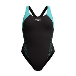 Strój kąpielowy damski Speedo HyperBoom Racerback. Czarne stroje jednoczęściowe Speedo, bez wzorów. Za 208.95 zł.
