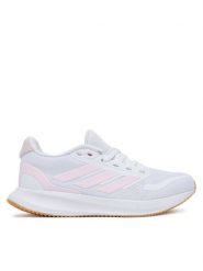 Adidas Sneakersy Runfalcon 5 JR2233 Biały. Białe buty sportowe dziewczęce Adidas, bez wzorów, z materiału, bez zapięcia. Za 169.99 zł.