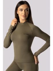 Spaio Koszulka termiczna "Alpha" w kolorze khaki rozmiar: M. Brązowe koszulki damskie Spaio, m, bez wzorów, z materiału, bez kołnierzyka, bez ramiączek. Za 148.61 zł.