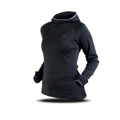 Bluza Trimm VERONA. Czarne bluzy damskie TRIMM, na zimę, bez wzorów, z dzianiny, z kapturem. W wyprzedaży za 90.44 zł.