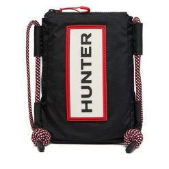 Torebka Hunter. Czarne listonoszki damskie Hunter, bez wzorów, bez dodatków. Za 199.99 zł.