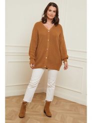 Curvy Lady Kardigan w kolorze jasnobrązowym rozmiar: 44/46. Brązowe kardigany damskie Curvy Lady, bez wzorów. Za 133.25 zł.
