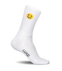 Skarpetki Rowerowe dla dorosłych LUXA Emoji. Białe skarpetki damskie LUXA, bez wzorów, z elastanu. Za 116.14 zł.