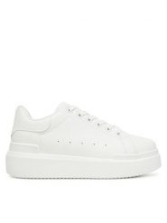 DeeZee Sneakersy YB520-1 Biały. Białe obuwie sportowe damskie DeeZee, ze skóry, bez zapięcia. Za 129.99 zł.